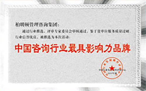 中国咨询行业最具影响力品牌