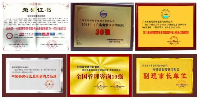 柏明顿管理咨询集团荣誉 柏明顿管理咨询集团荣誉